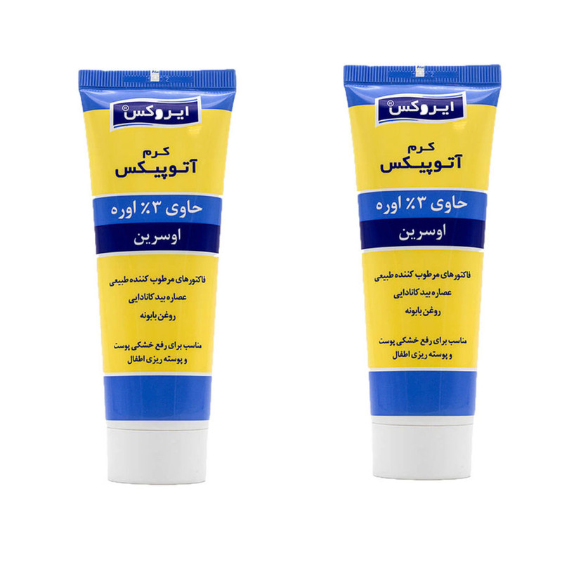 کرم نرم کننده کودک ایروکس مدل آتوپیکس حجم 75 میلی لیتر بسته دو عددی