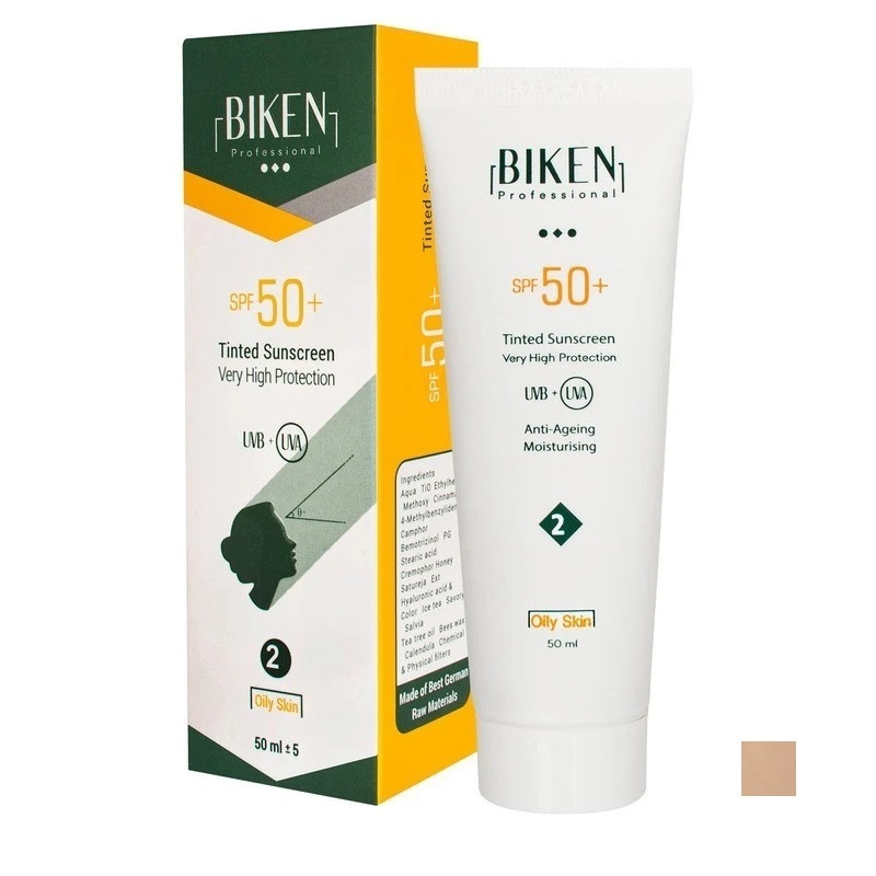 کرم ضد آفتاب رنگی بیکن SPF 50 مدل Oily Skin 2 مناسب پوستهای حجم میلیلیتر