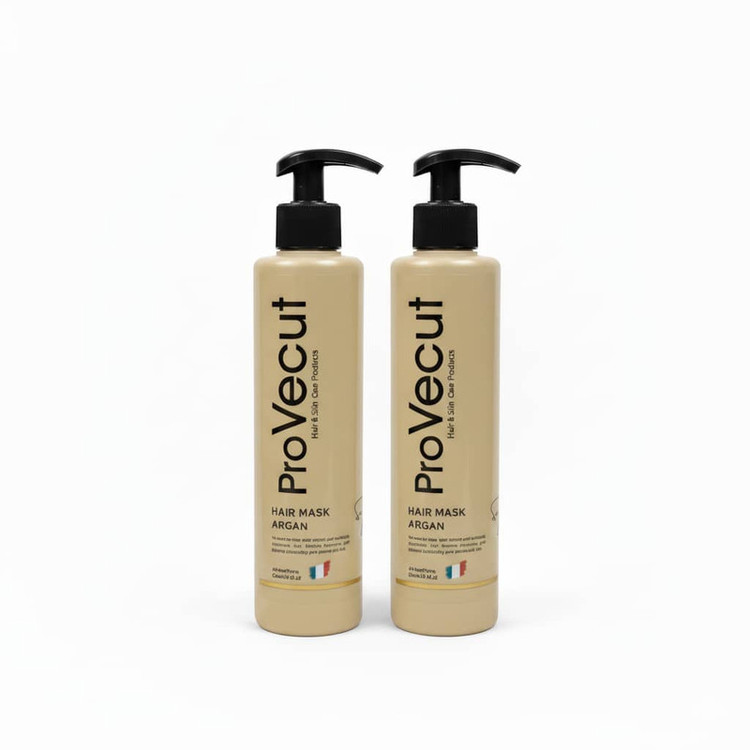 ماسک مو تقویت کننده پروویکات مدل آرگان مناسب برای موهای آسیب دیده و کراتین شده حجم 300 میلی لیتر