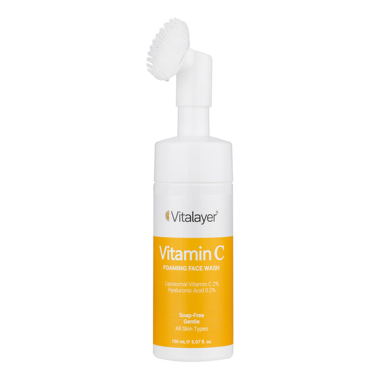 فوم شستوشوی صورت ویتالیر مدل VITAMIN C مناسب انواع پوست حجم 150 میلیلیتر