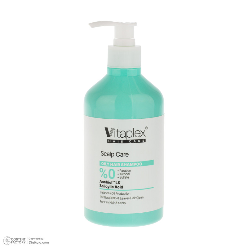 شامپو مو ویتاپلکس مدل Scalp Care مناسب برای موهای چرب حجم 500 میلیلیتر