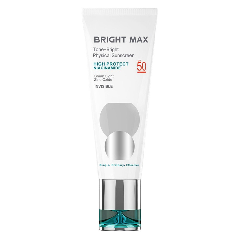 کرم ضد آفتاب بدون رنگ برایت مکس SPF 50 مدل PHY ‌مناسب انواع پوست حجم 40 میلی‌لیتر