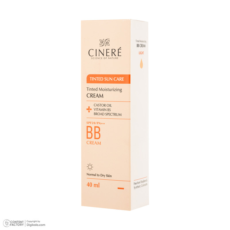 کرم پودر BB مایع SPF20 سینره مدل Castor شماره 01 مناسب برای انواع پوست حجم 40 میلیلیتر