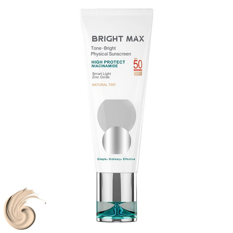 کرم ضد آفتاب رنگی برایت مکس SPF 50 مدل P02 مناسب انواع پوست حجم 40 میلیلیتر