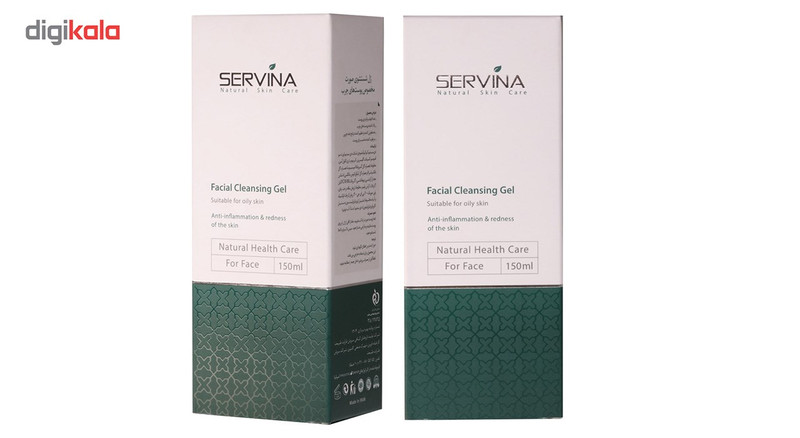 ژل شستوشوی صورت سروینا مخصوص پوستهای چرب و مختلط مدل Oily Skin حجم 150میلیلیتر