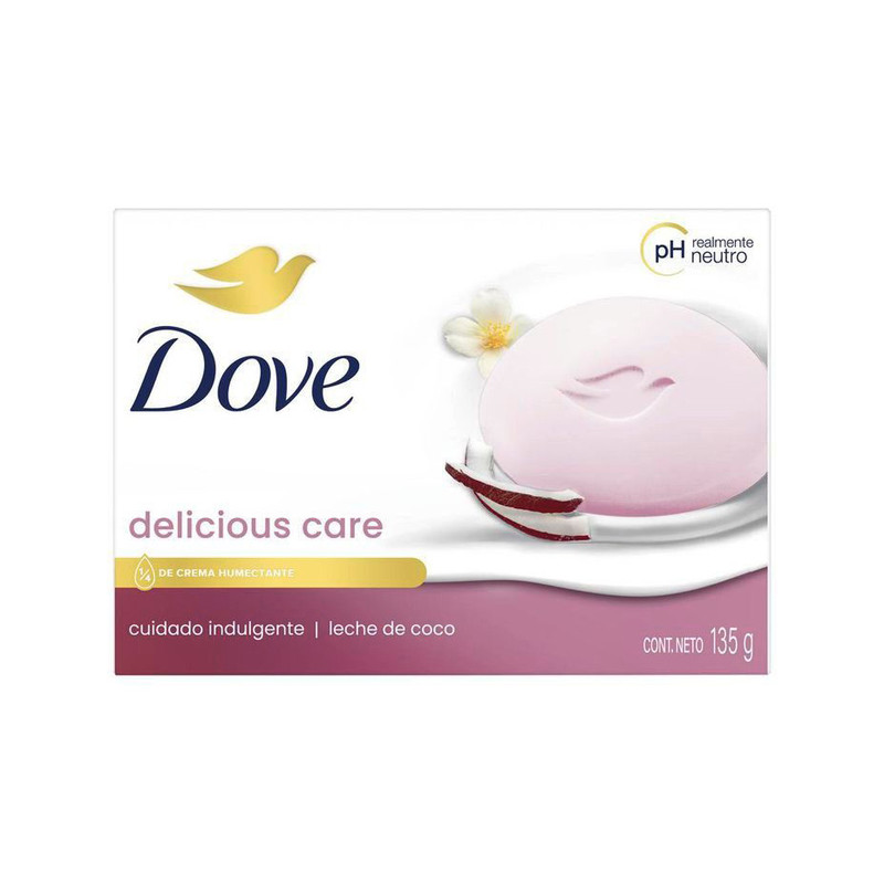 صابون شستشو مرطوبکننده صورت و بدن داو مدل delicious care مناسب برای انواع پوست وزن 135 گرم