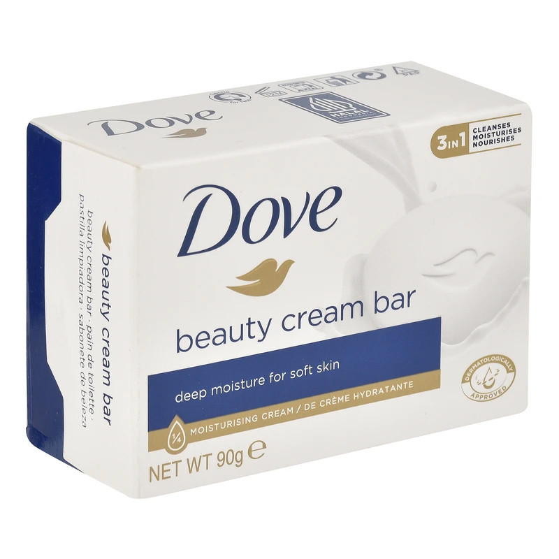 صابون شستشو مرطوبکننده صورت و بدن داو مدل Beauty Cream Bar مناسب برای انواع پوست وزن 90 گرم بسته 2 عددی