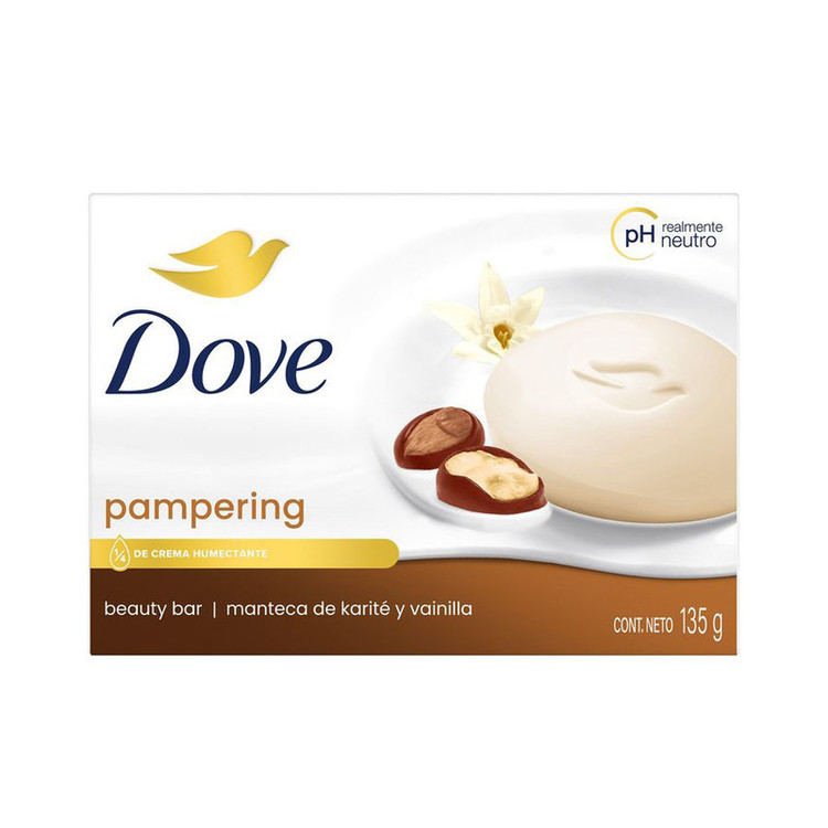 صابون شستشو لطافتبخش صورت و بدن داو مدل pampering مناسب برای انواع پوست وزن 135 گرم