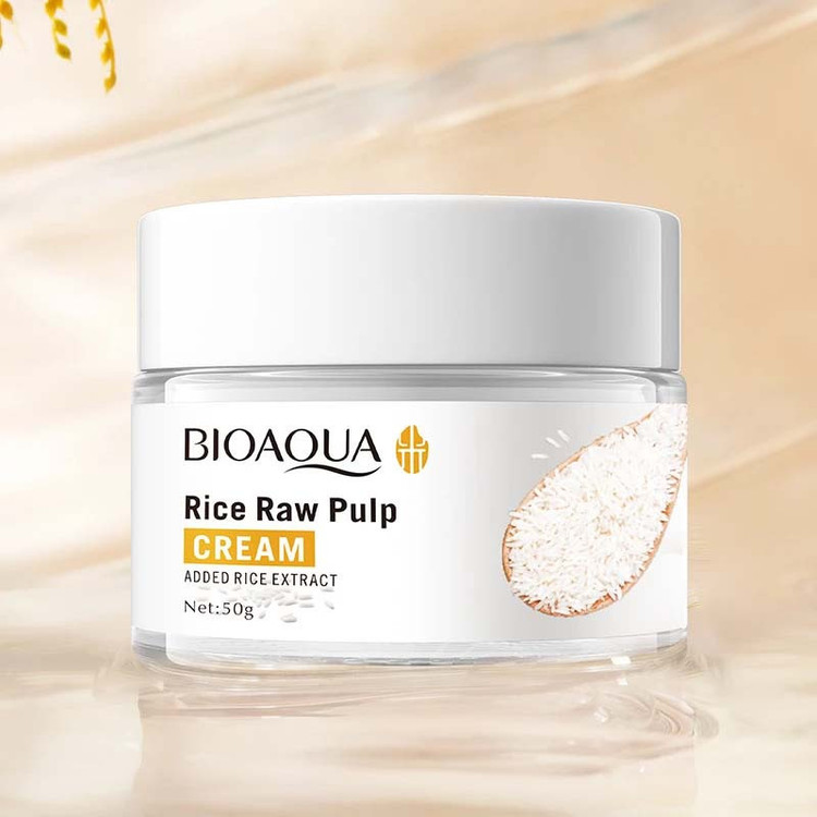 کرم مرطوب کننده بایو آکوا مدل Rice Raw Pulp حجم 50 میلی لیتر