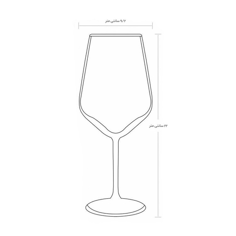 لیوان پایه دار پاشاباغچه مدل آلگرا کد 440065 بسته 6 عددی