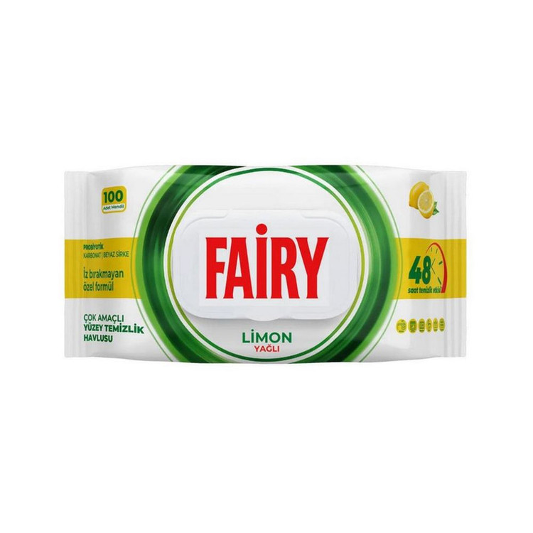 دستمال مرطوب فیری مدل Limon بسته 100 عددی