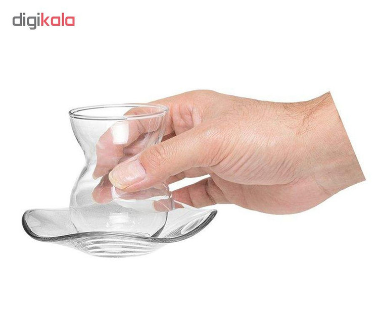 ست فنجان و نعلبکی پاشاباغچه سری دانتل 96574 بسته 6 نفره