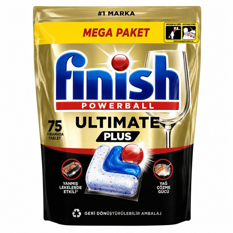 قرص ماشین ظرفشویی فینیش مدل ULTIMATE PLUS بسته 75 عددی