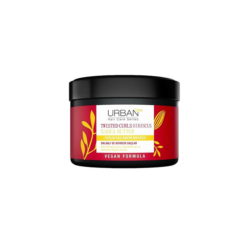 ماسک موی اربن کر مدل Hibiscus &amp; Shea Butter مناسب برای موهای فر حجم 230 میلی‌لیتر