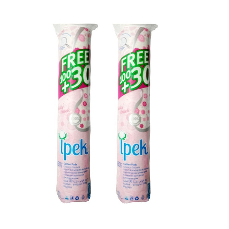 پد پاک کننده آرایش ایپک مدل cotton بسته 130 عددی