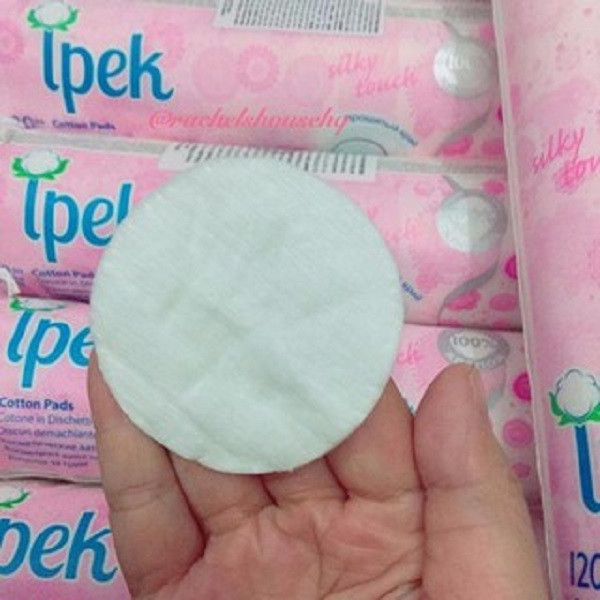پد پاک کننده آرایش ایپک مدل cotton بسته 130 عددی