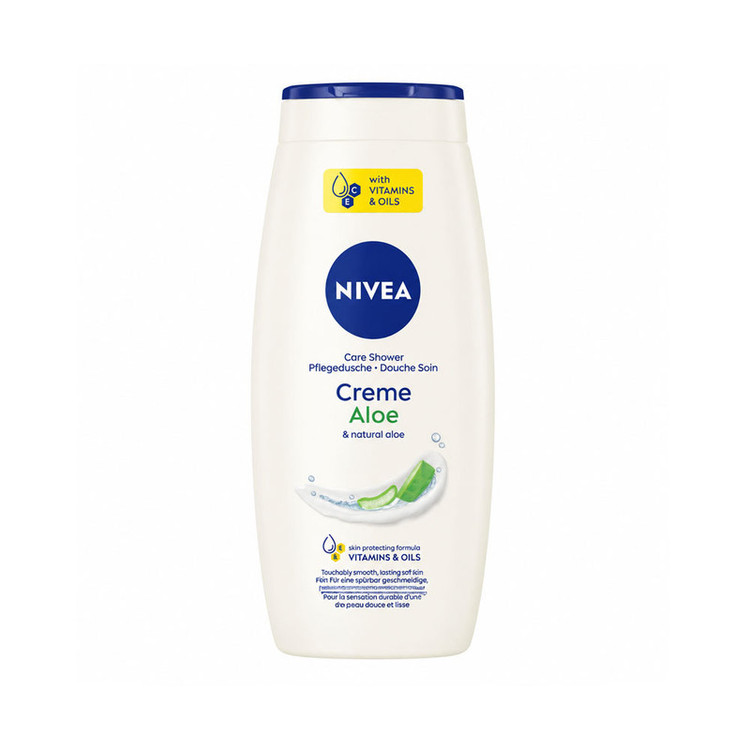 شامپو بدن نیوآ مدل Creme aloe با رایحه آلوئه ورا مناسب برای پوست انواع پوست حجم 750 میلیلیتر