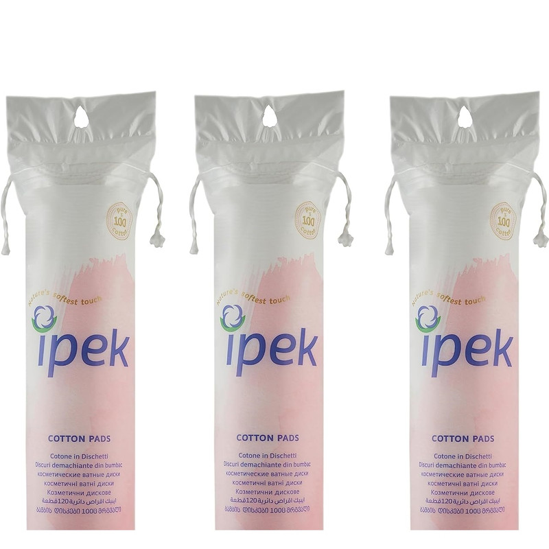 پد آرایشی ایپک مدل cotton makyaj بسته 120 عددی مجموعه 2 عددی