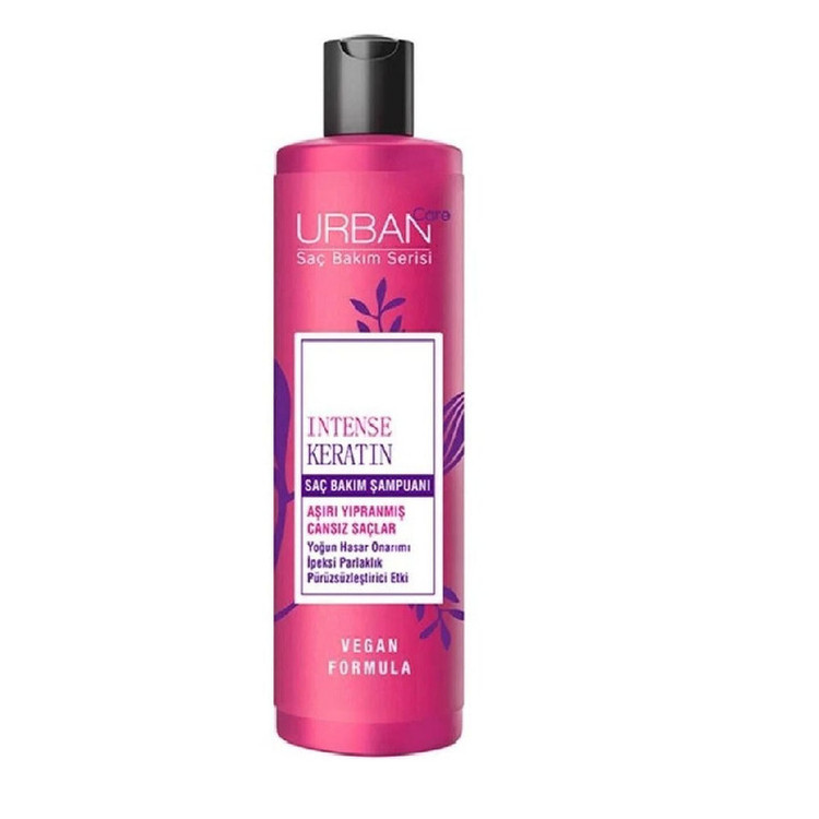شامپو ترمیم کننده مو اربن کر مدل INTENSE KERATIN مناسب برای موهای آسیب دیده حجم 330 میلی لیتر