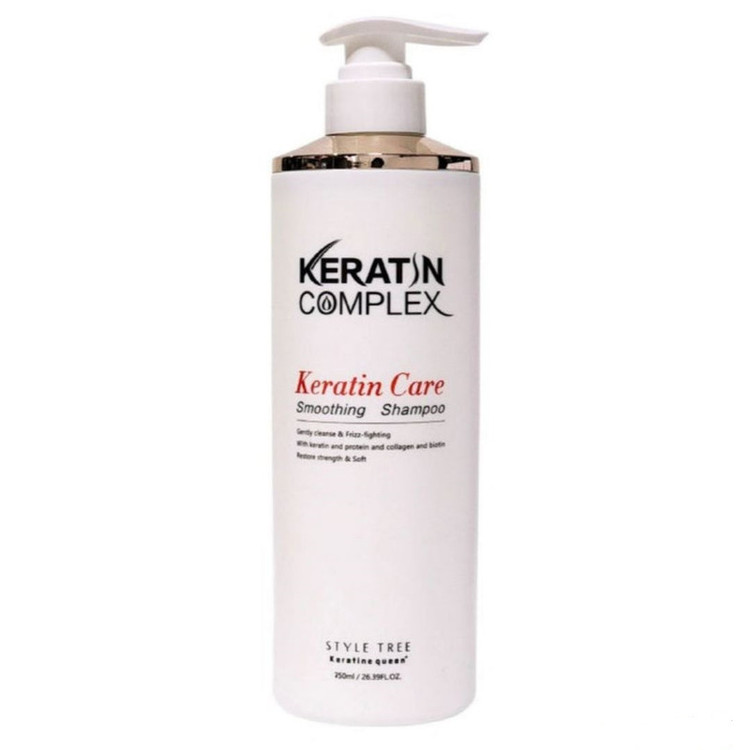 شامپو مو کراتین کمپلکس مدل Keratin Care مناسب برای موهای کراتین شده و رنگشده حجم 750 میلی لیتر