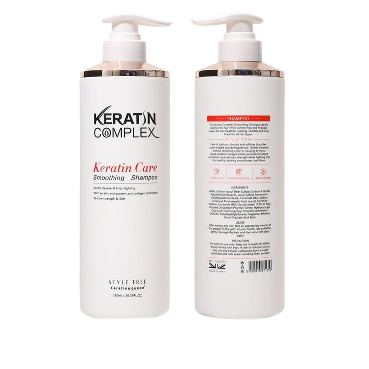 شامپو مو کراتین کمپلکس مدل Keratin Care مناسب برای موهای کراتین شده و رنگشده حجم 750 میلی لیتر