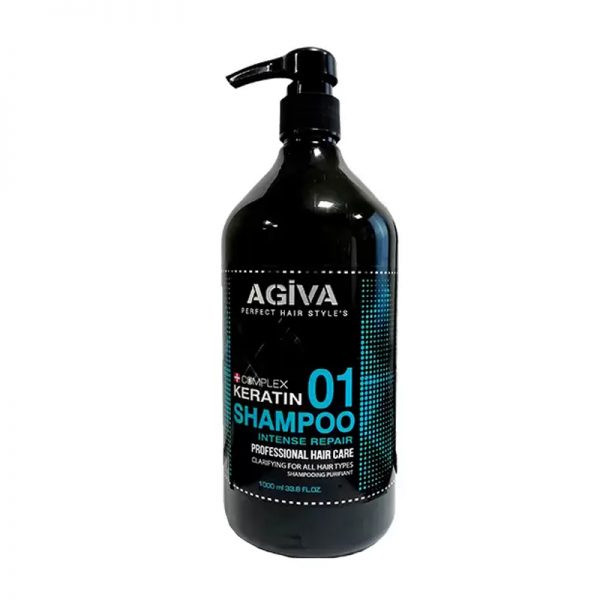 شامپو مو آگیوا مدل Keratin 01 حجم ۱۰۰۰ میلی لیتر