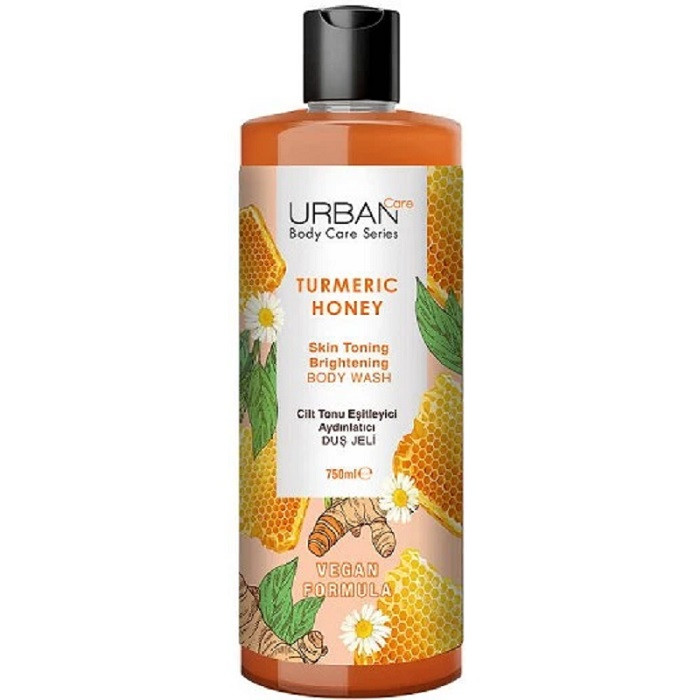 شامپو بدن اربن کر مدل body care با رایحه عسل طبیعی مناسب برای پوست انواع پوست حجم 750 میلیلیتر