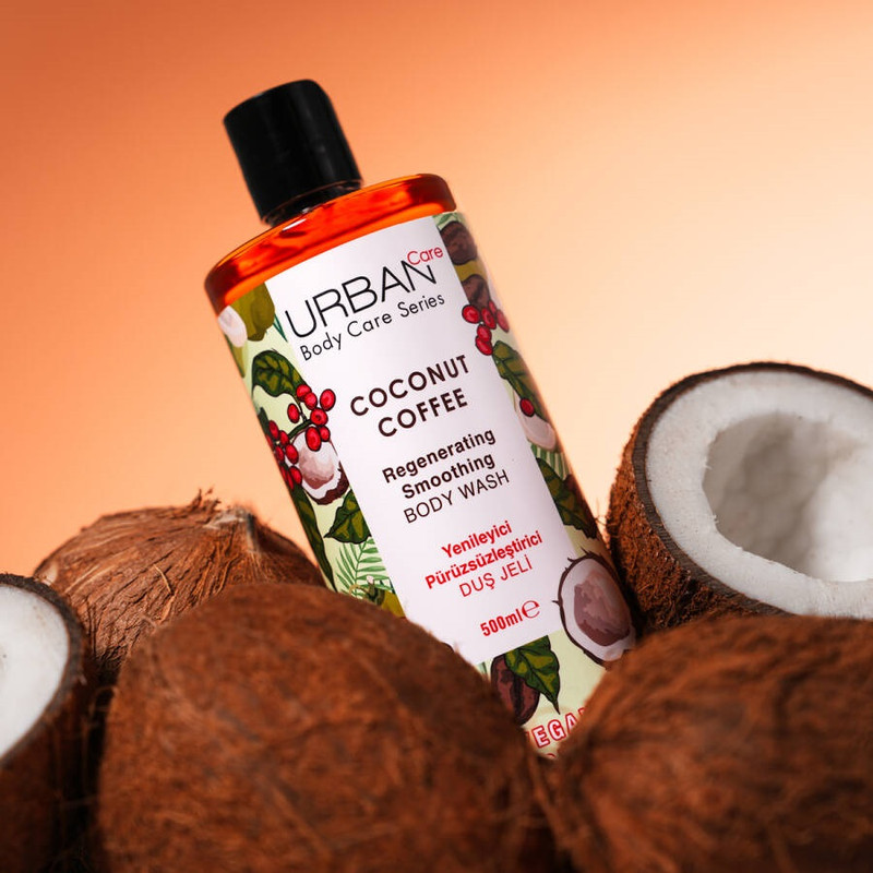 شامپو بدن اربن کر مدل body care با رایحه نارگیل مناسب برای انواع پوست حجم 750 میلیلیتر