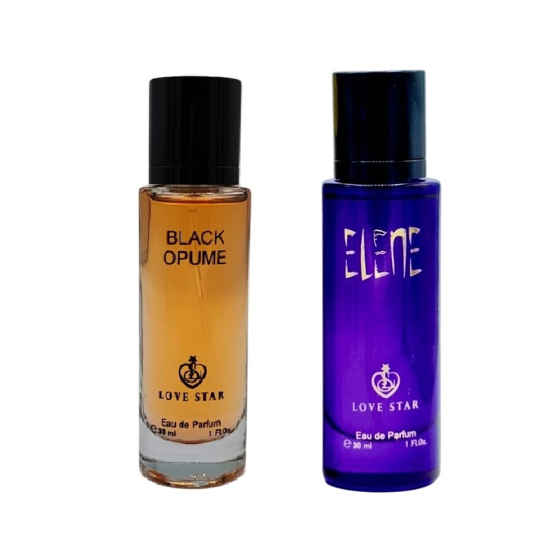 عطر جیبی لاو استار مدل بلک اوپیوم حجم 30 میلی لیتر به همراه عطر جیبی لاو استار مدل الین حجم 30 میلیلیتر