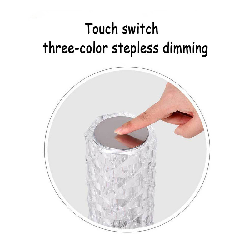 آباژور رومیزی مدل رز کریستالی