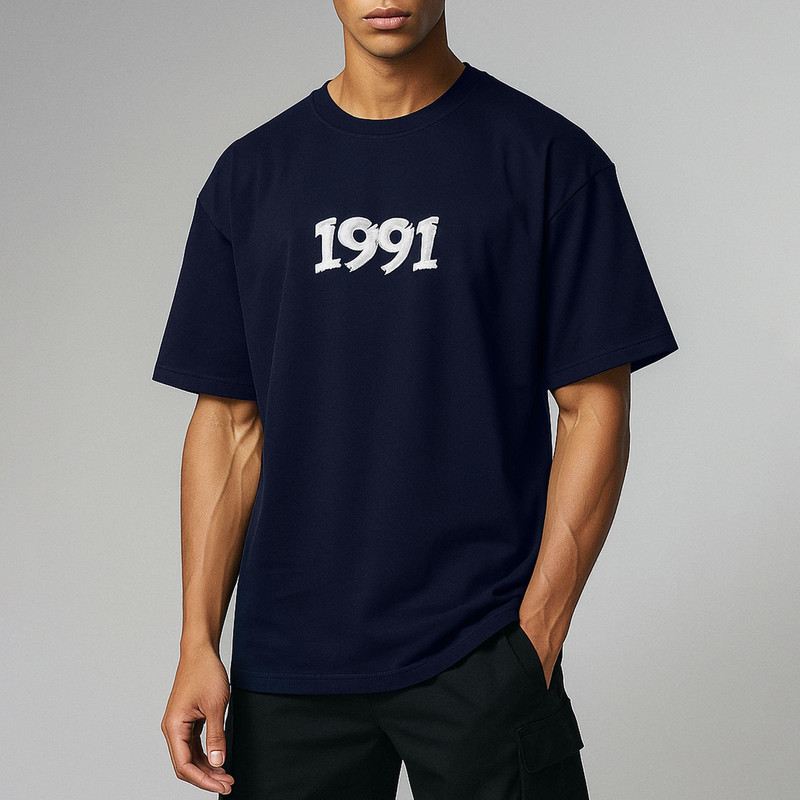 تی شرت اورسایز مردانه نوزده نودیک مدل TS1983 B
