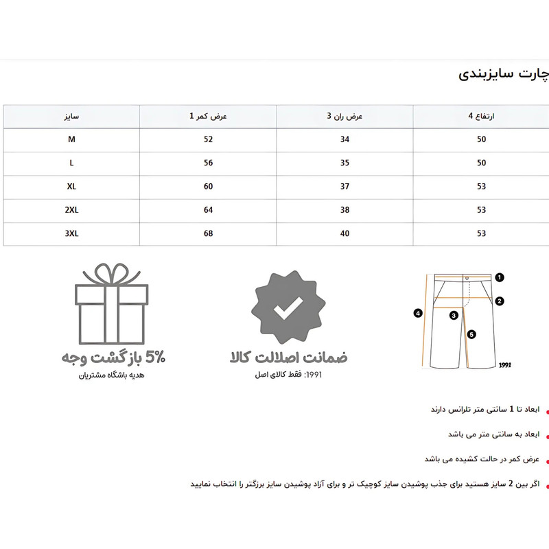 شلوارک ورزشی مردانه نوزده نودیک مدل SH1936 BW