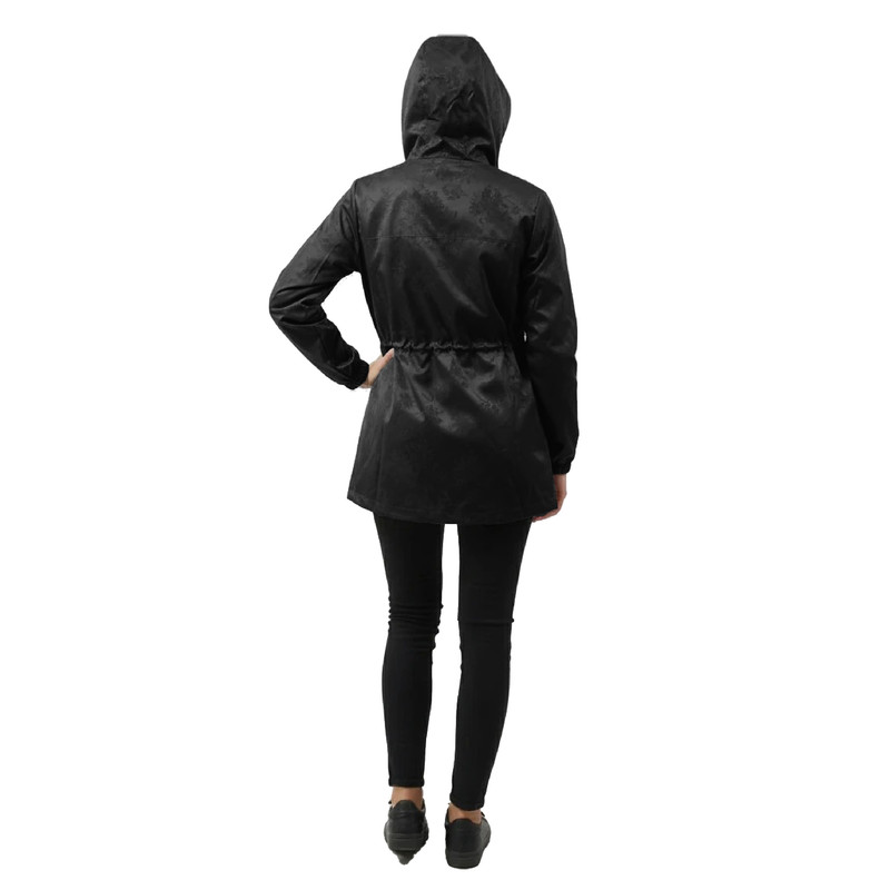 سویشرت بادگیر زنانه کلاهدار طرح گل دار مدل MDGK02