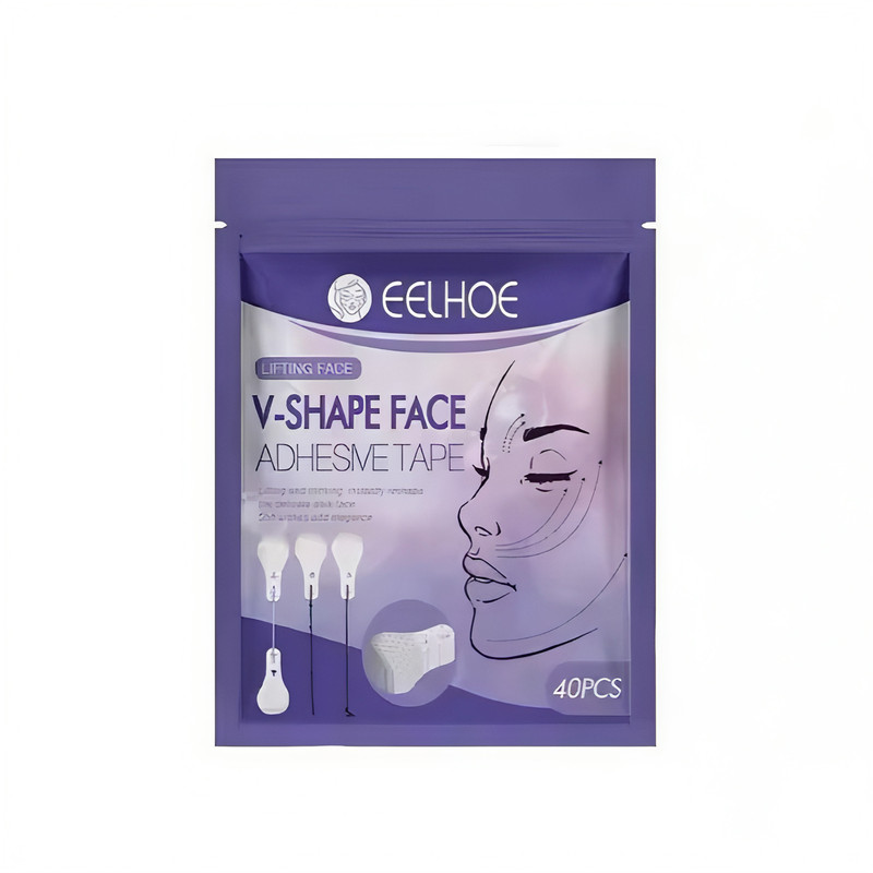 برچسب لیفت نامرئی صورت ایلهو مدل V-SHAPE بسته 40 عددی به همراه 3 کش