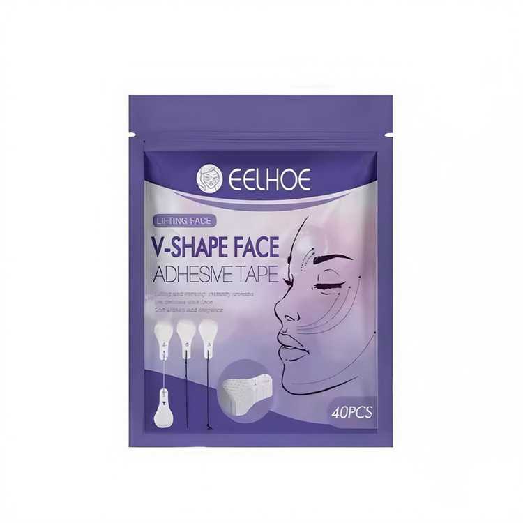برچسب لیفت نامرئی صورت ایلهو مدل V-SHAPE بسته 40 عددی به همراه 3 کش