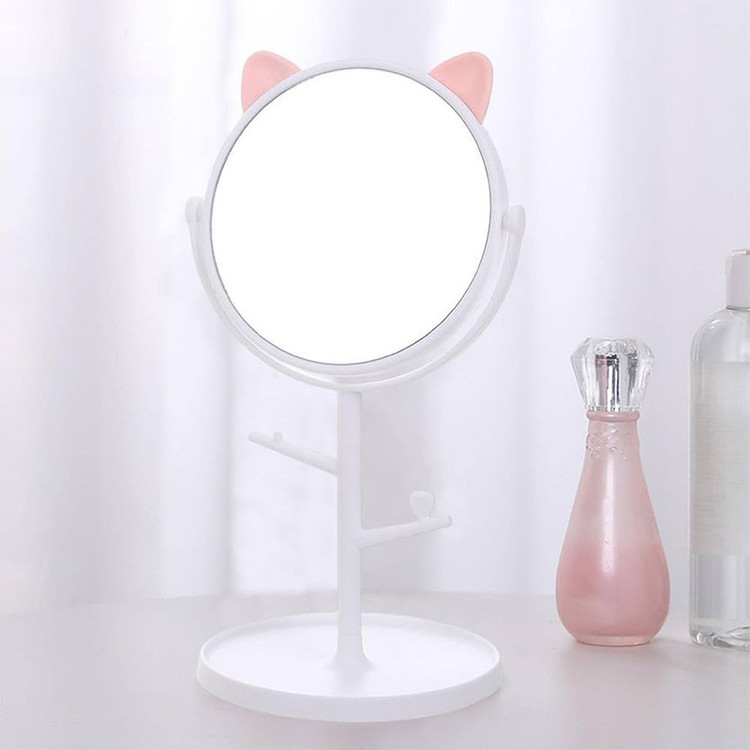 آینه آرایشی رومیزی مدل Ear cat کد 51