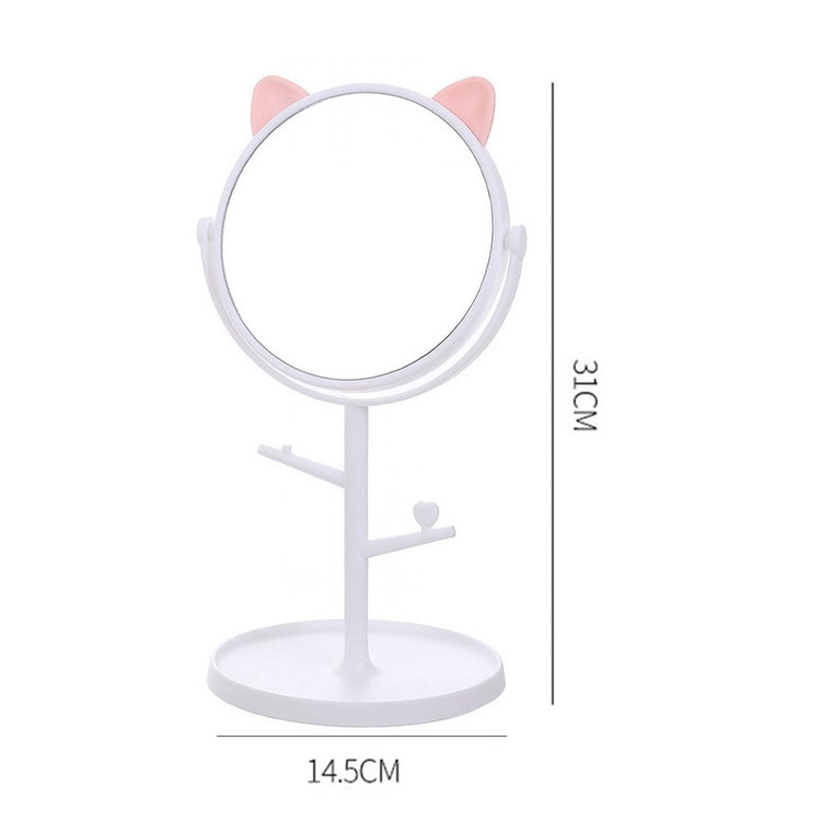 آینه آرایشی رومیزی مدل Ear cat کد 51