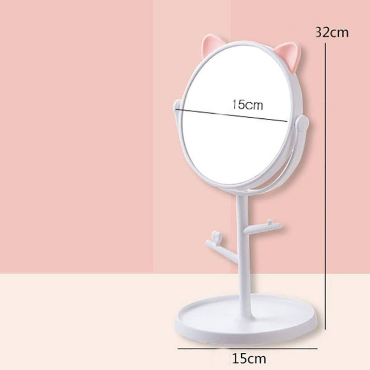 آینه آرایشی رومیزی مدل Ear cat کد 51
