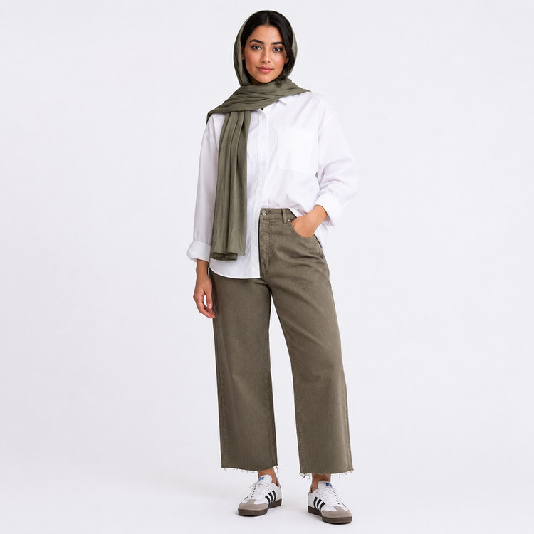 شلوار جین واید استریت زنانه مدل 258
