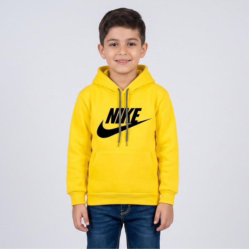 هودی پسرانه مدل F19 رنگ زرد