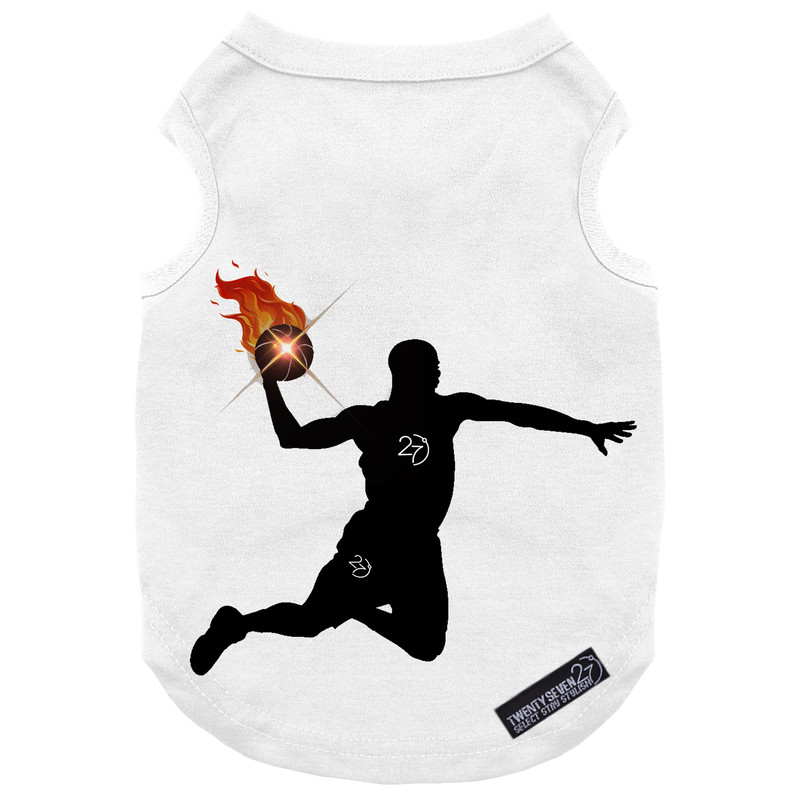 لباس سگ و گربه 27 طرح Basketball Fire کد MH1410 سایز XL