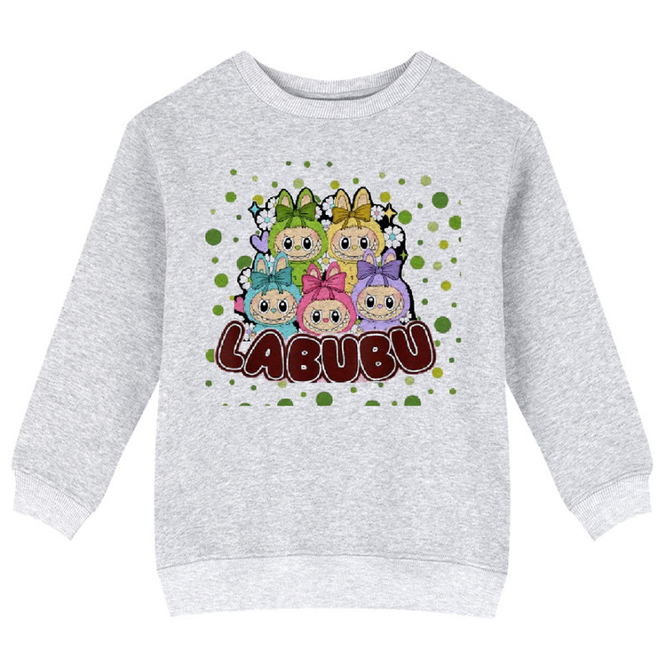سویشرت دخترانه مدل X28 طرح LABUBU