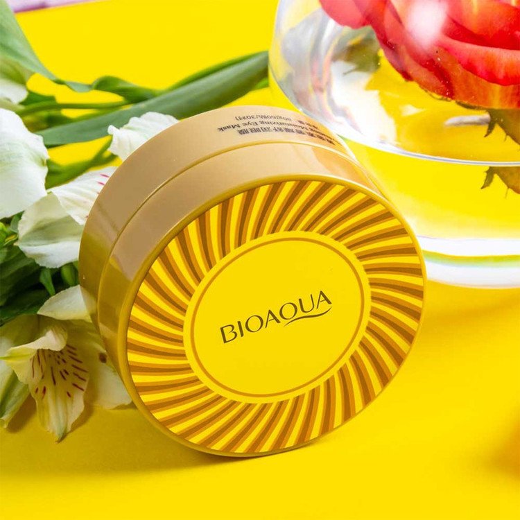 ماسک زیر چشم بایو آکوا مدل HYDRATING MOISTURIZING حجم 80 میلی لیتر بسته 60 عددی
