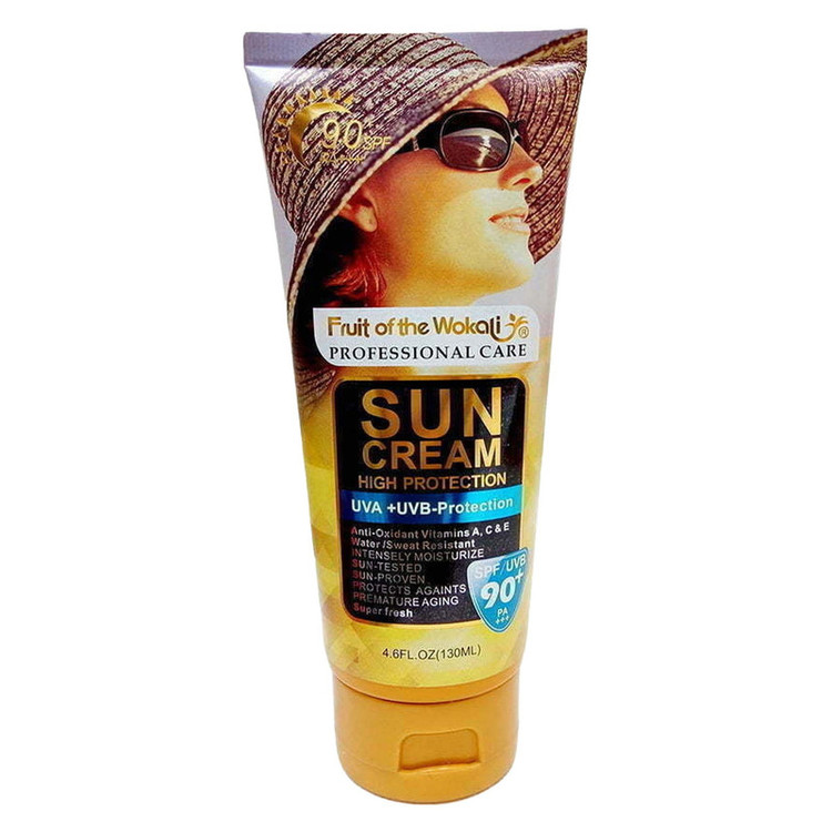 کرم ضدآفتاب بدون رنگ وکالی SPF90 مدل 01 مناسب برای انواع پوستها، حجم 130 میلیلیتر