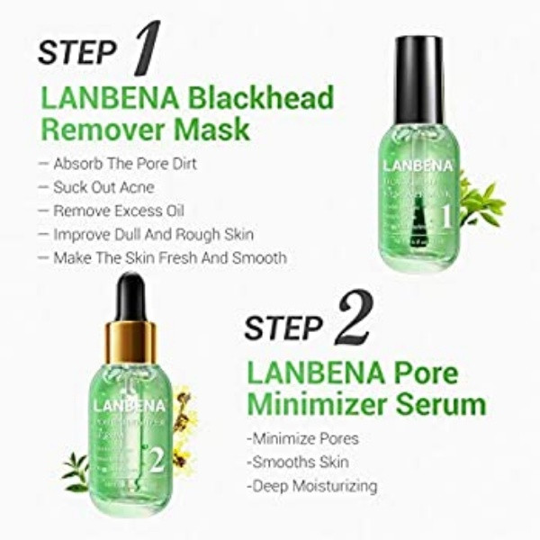 سرم پوست لنبنا مدل چای سبز و Blackhead حجم 35 میلی لیتر مجموعه 2 عددی