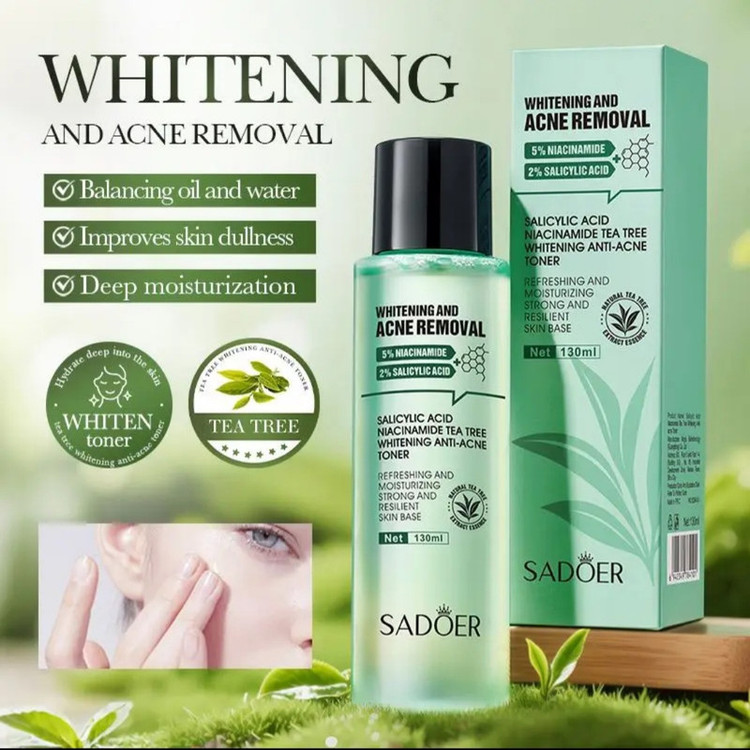تونر پاککننده صورت سادور مدل ANTI-ACNE مناسب برای پوست آکنهای حجم 130 میلیلیتر