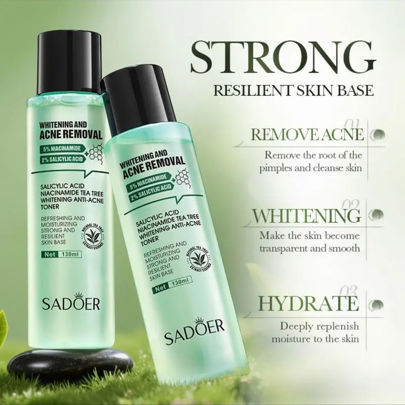تونر پاککننده صورت سادور مدل ANTI-ACNE مناسب برای پوست آکنهای حجم 130 میلیلیتر
