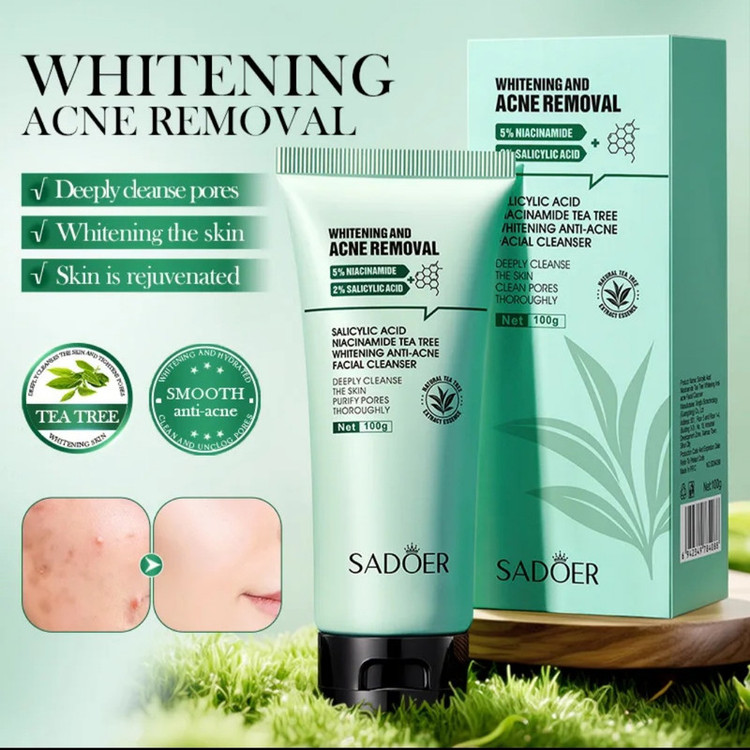 فوم ضد جوش صورت سادور مدل ANTI-ACNE مناسب برای پوست آکنهای وزن 100 گرم
