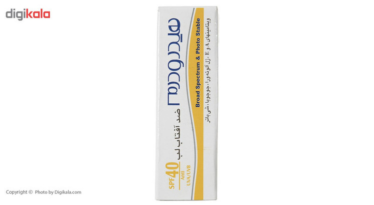 بالم لب هیدرودرم مدل SPF40 مرطوبکننده و ضدآفتاب با عصاره آلوئهورا و شیباتر، مقاوم در برابر آب و تعریق، مناسب پوست خشک، جامد ماتیکی، وزن 4.5 گرم
