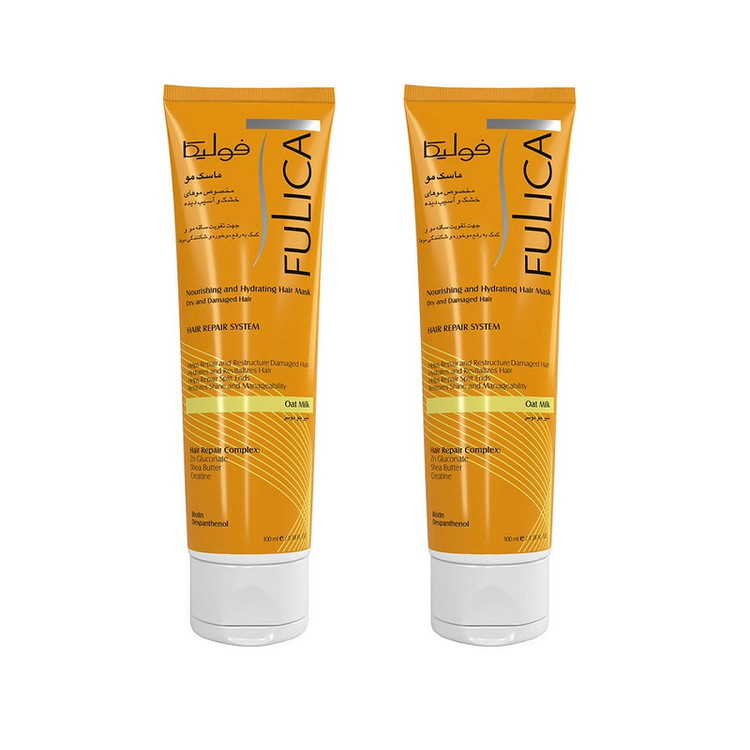 ماسک مو فولیکا مدل Hydrating حجم 100 میلی لیتر مجموعه دو عددی
